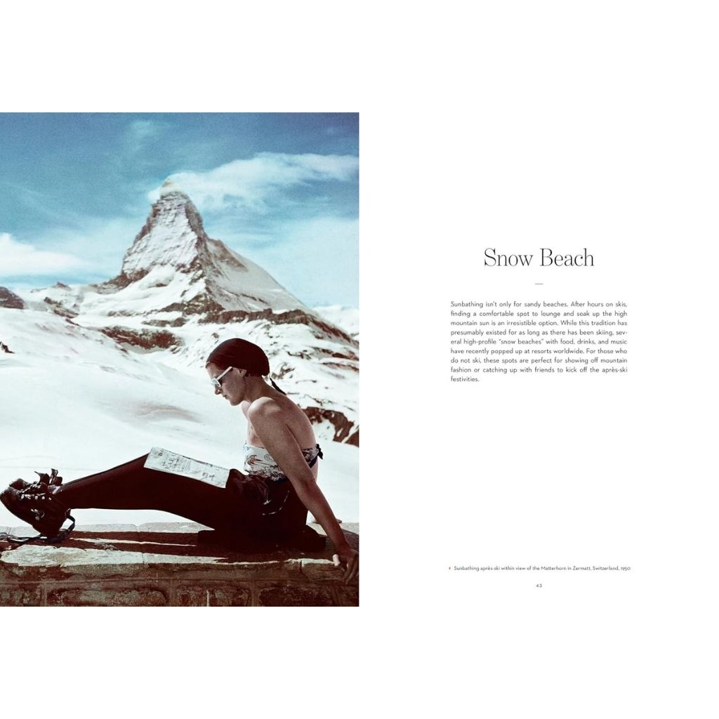 Person sitting on a rock with a snowy mountain in the background