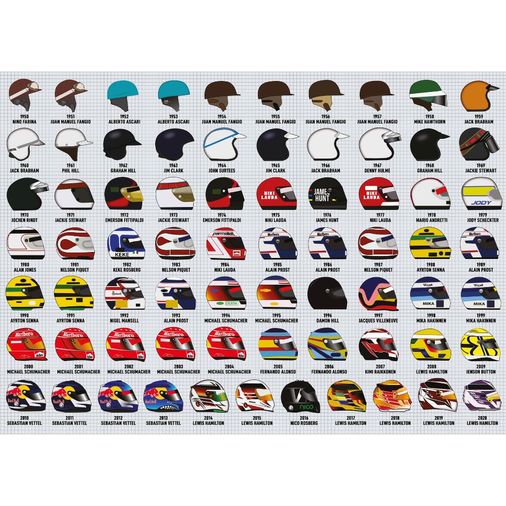 Grand Prix Driver Helmets Jigsaw