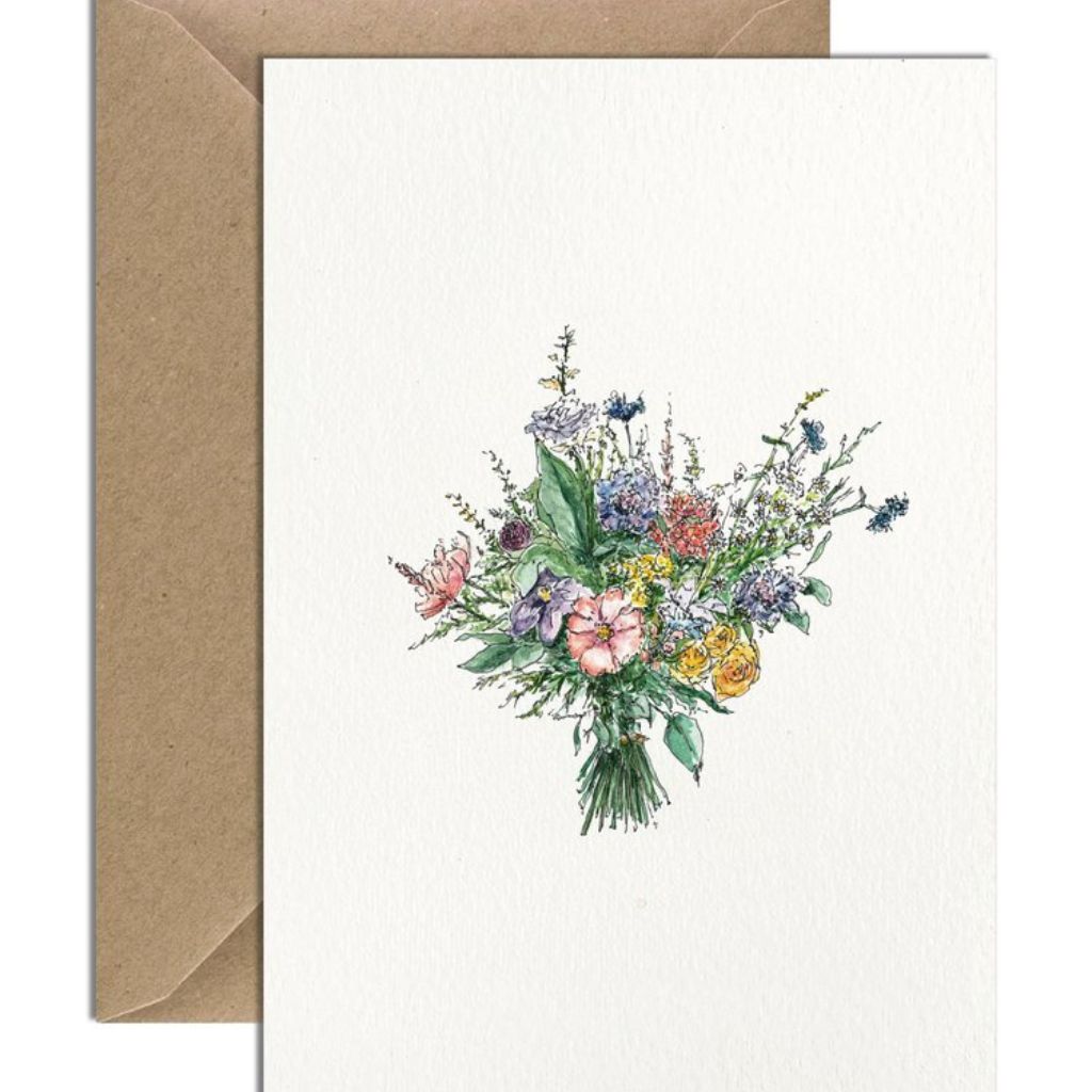 Hand Tied Bouquet Greeting Card