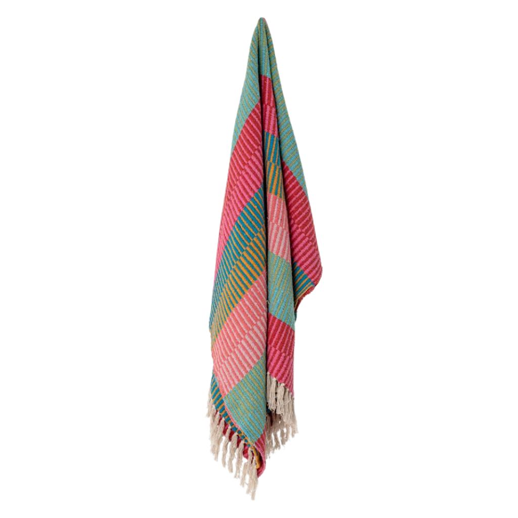 Multi coloured Isnel throw