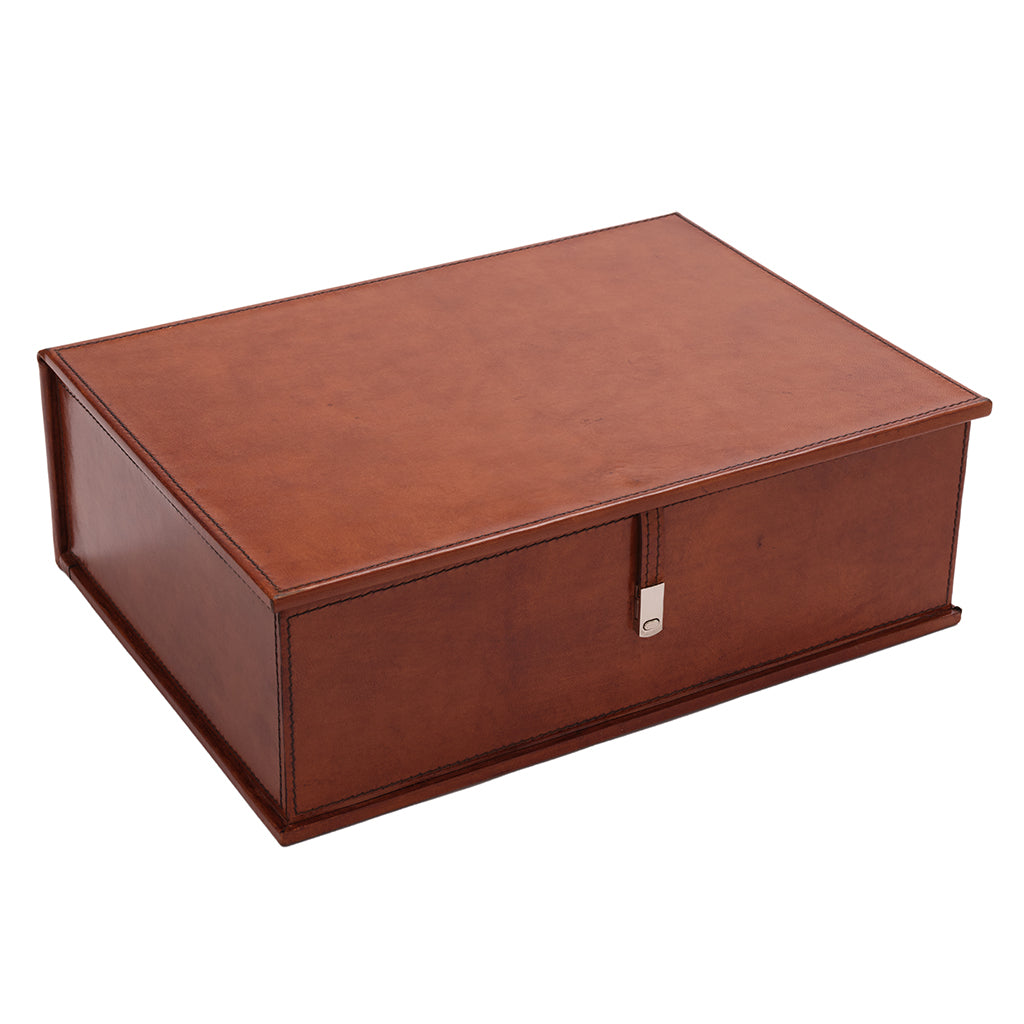 Deep Box File - Leather