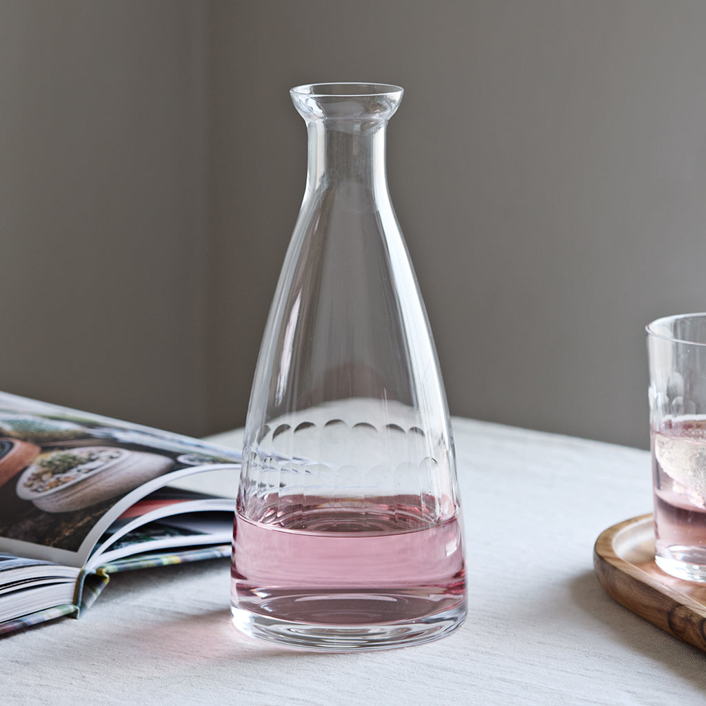 Lead Free Crystal Table Carafe - Lens Design