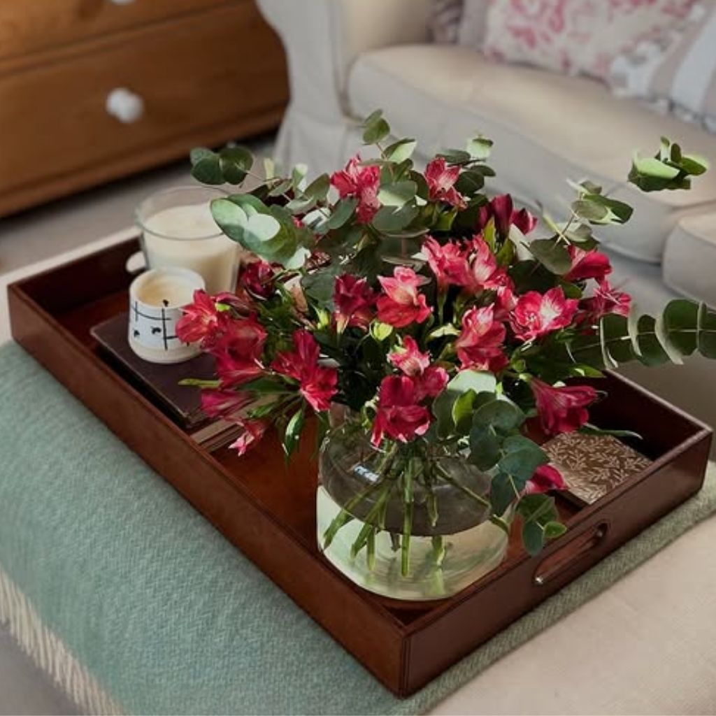 Leather Ottoman Tray