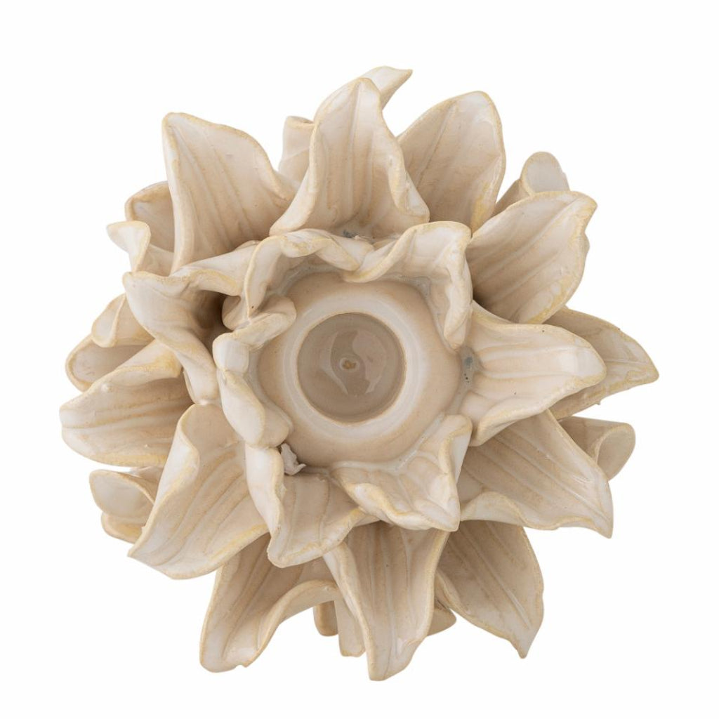 White Candle Holder- Phyllis