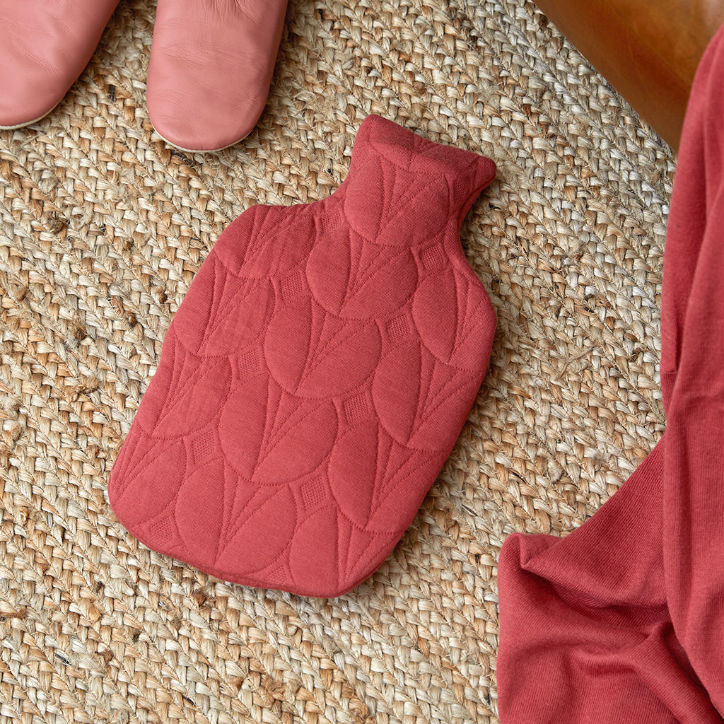Coral hot water bottle