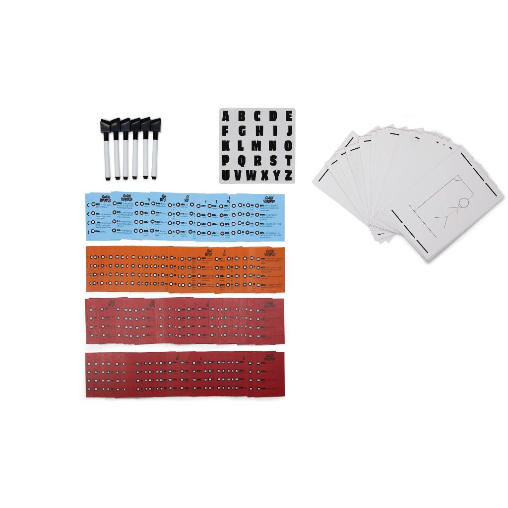 Collection of letter and number templates on a white background