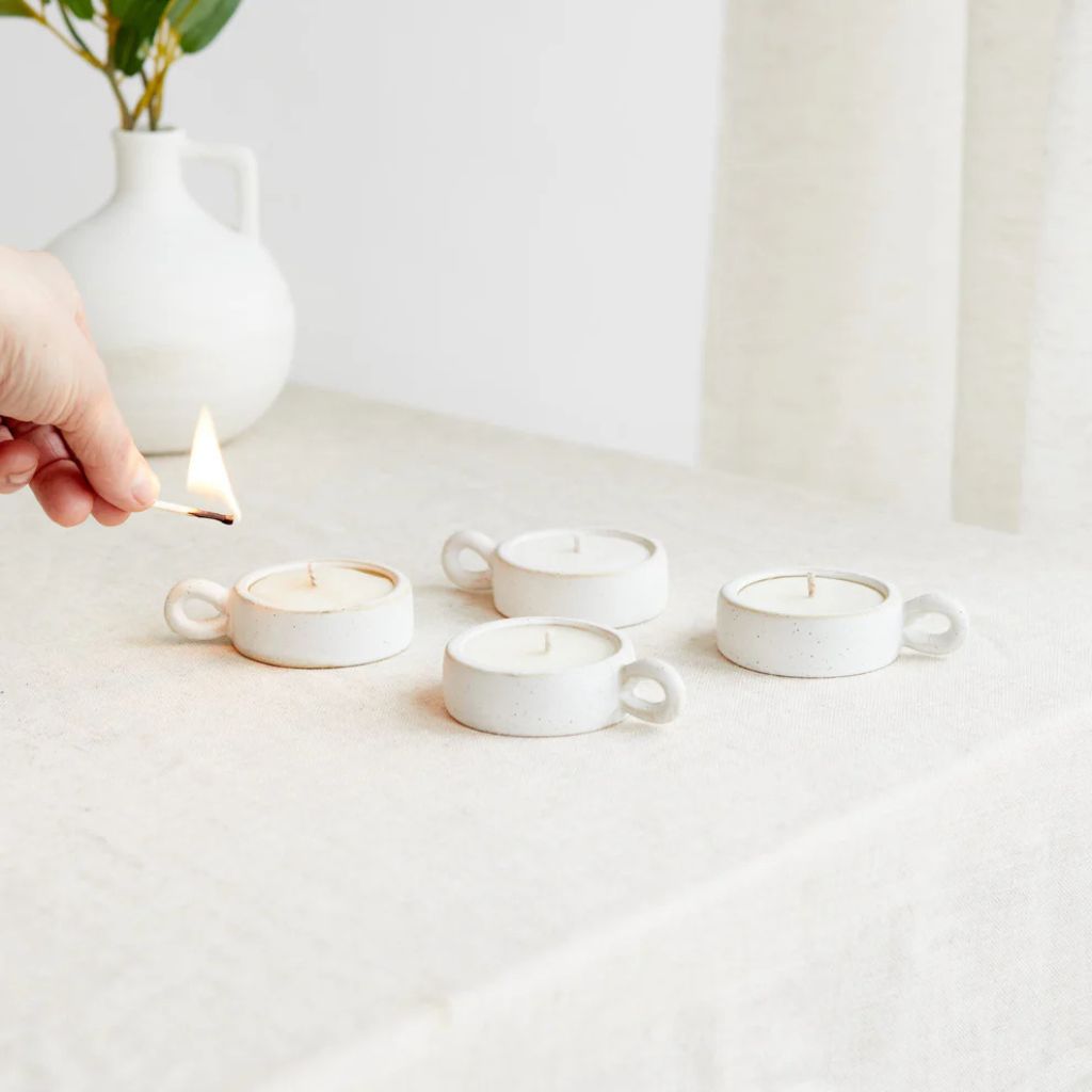 Set of 4 Scandi Tea Light
