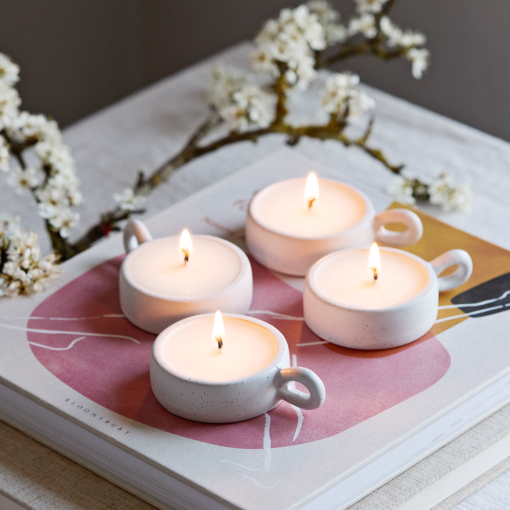Scandi Tea Lights - Box of Four - Matcha