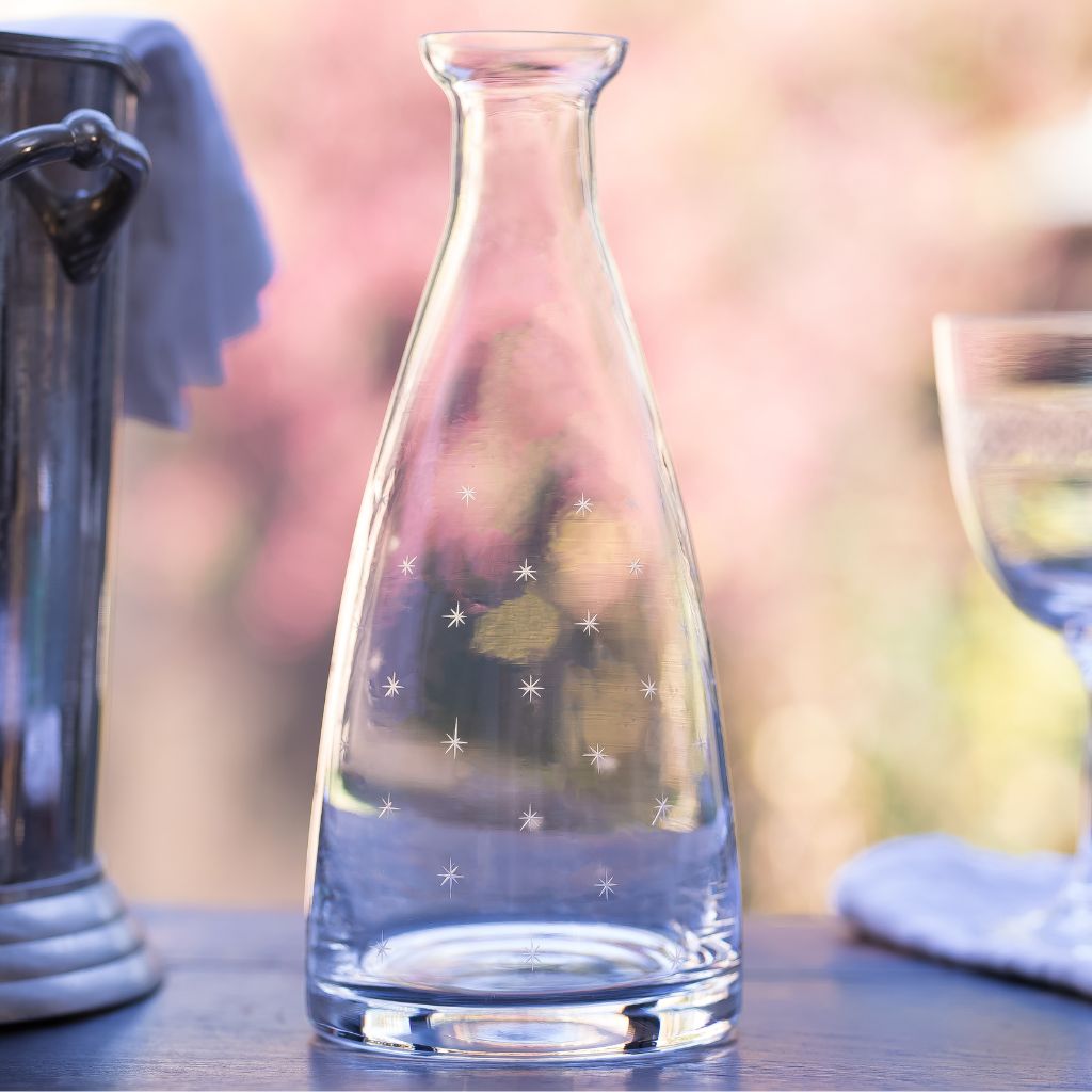 Lead Free Crystal Table Carafe - Star Design