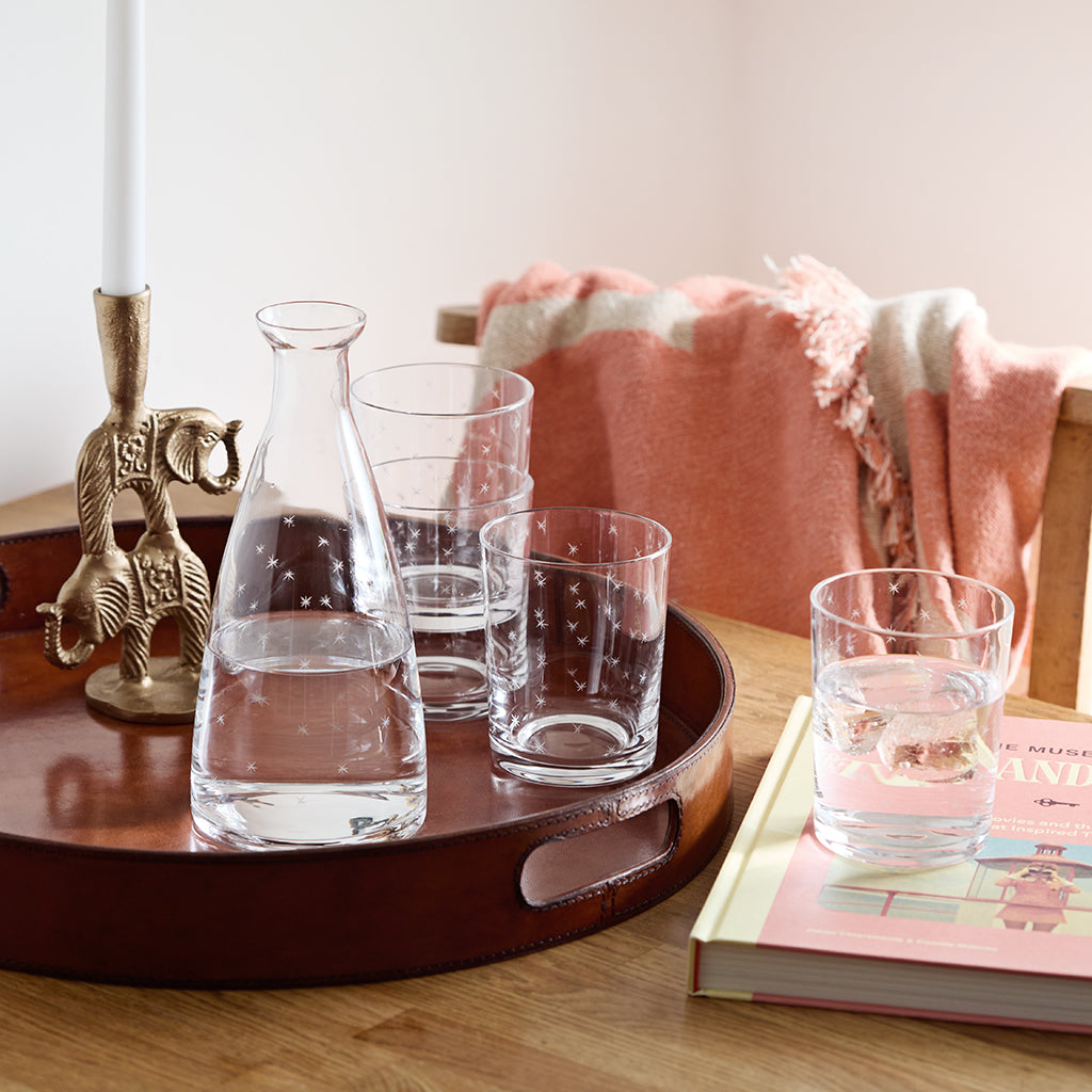 Lead Free Crystal Table Carafe - Star Design