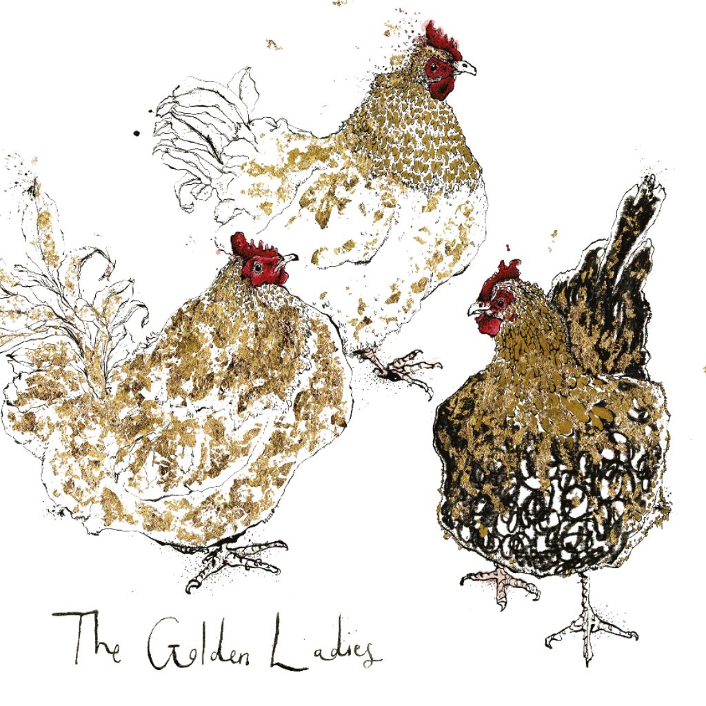 The golden ladies chicken card