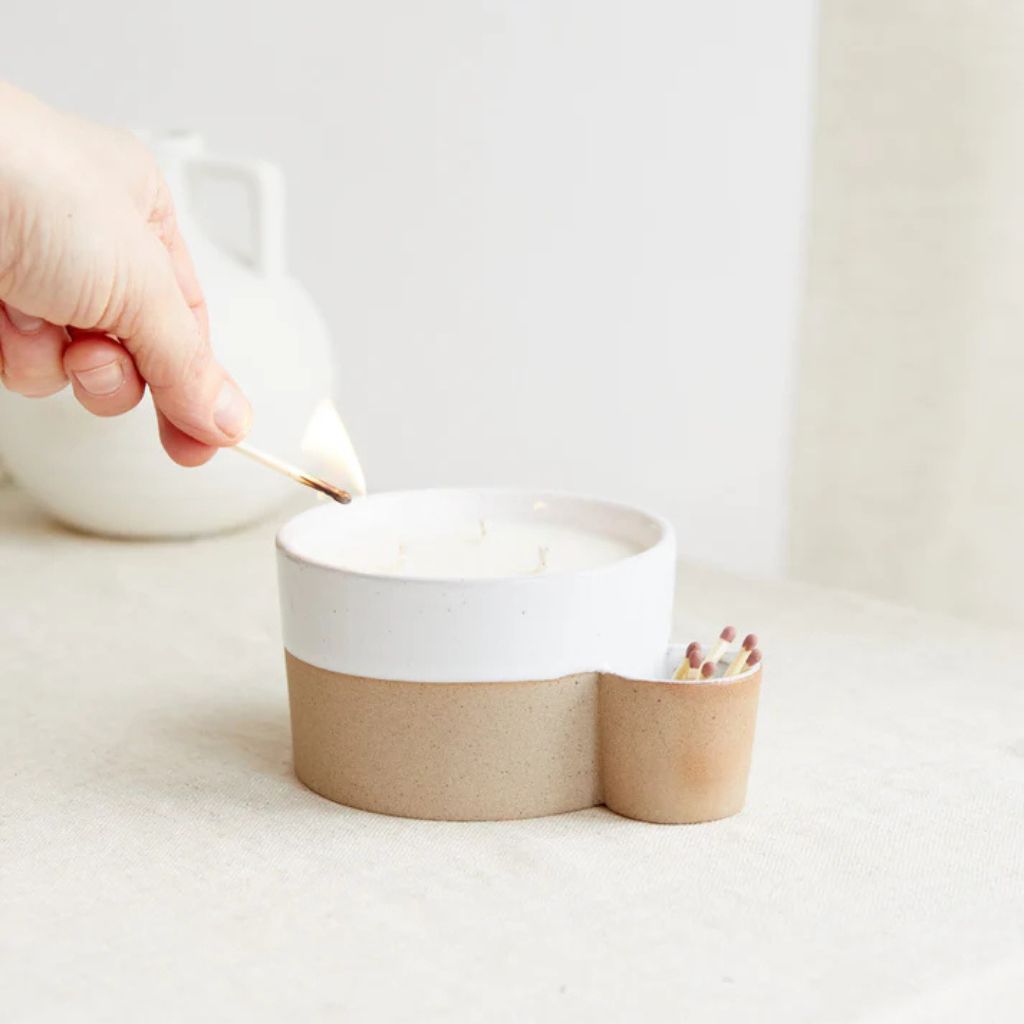 Two Toned Ceramic Candle