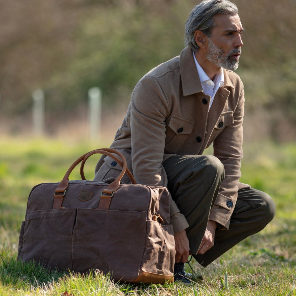 Waxed CAnvas Weekend Bag Brown