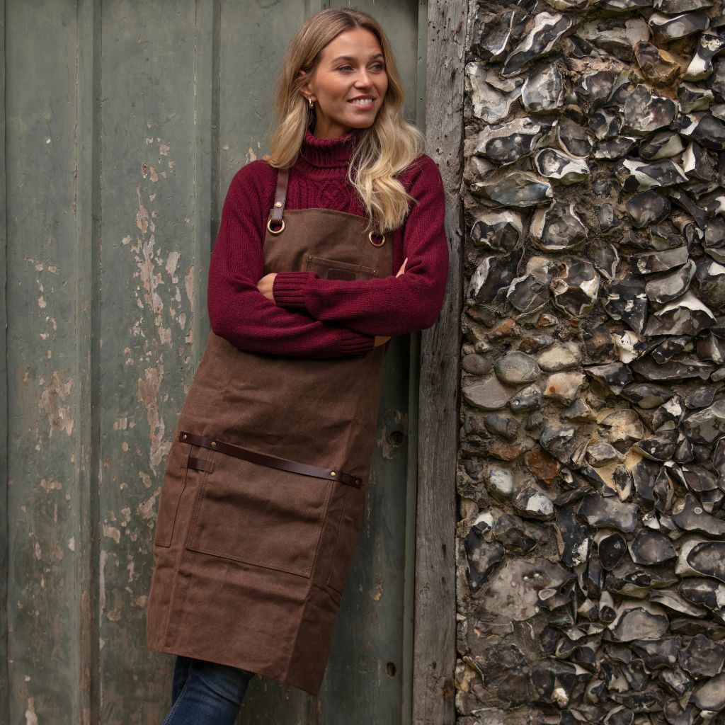 Waxed CAnvas & Leather Apron