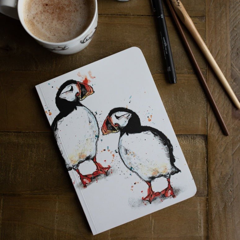 A5 Bound Notebook Puffin Design - Life of Riley
