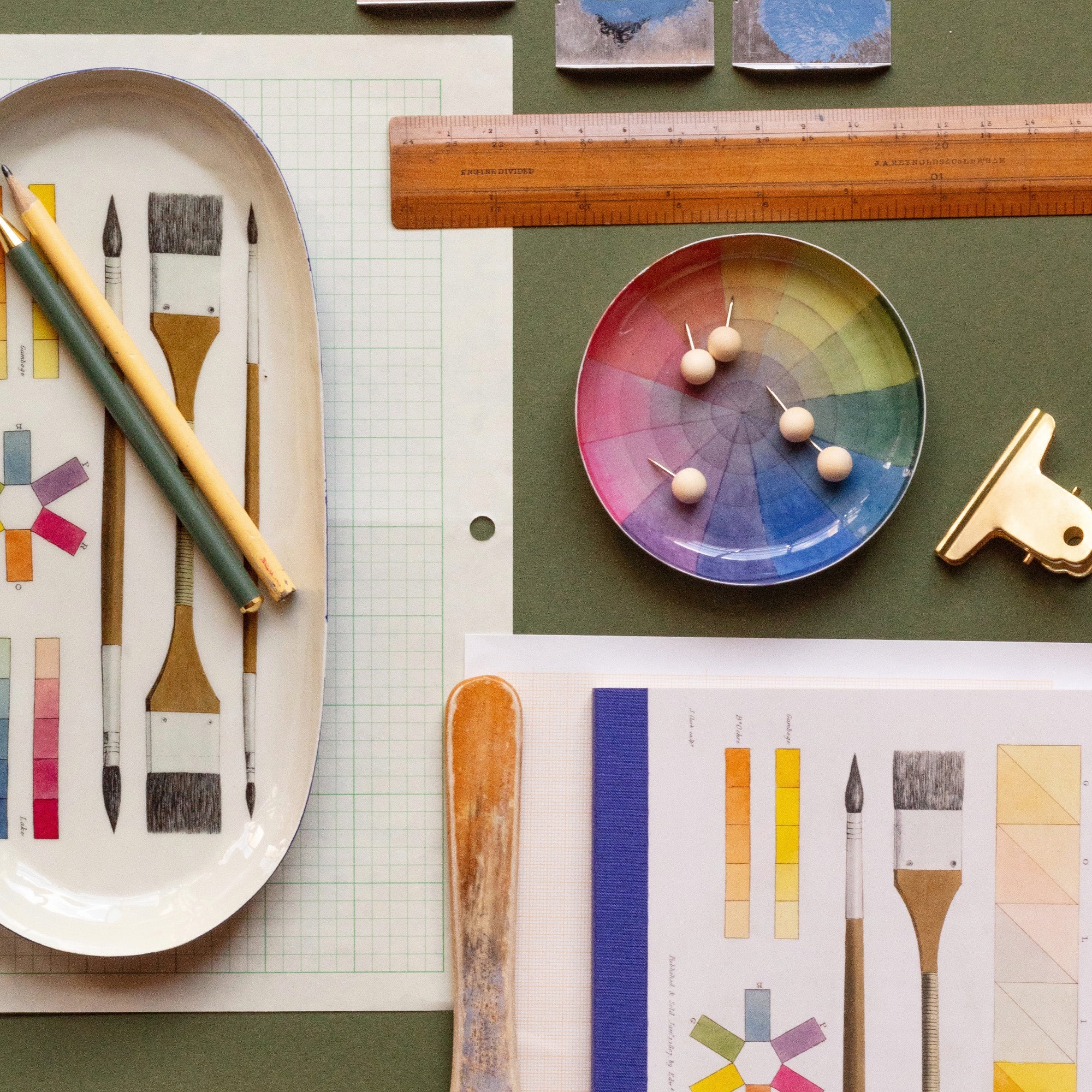 Enamel Printed Tray - Vintage Colour Wheel - Life of Riley