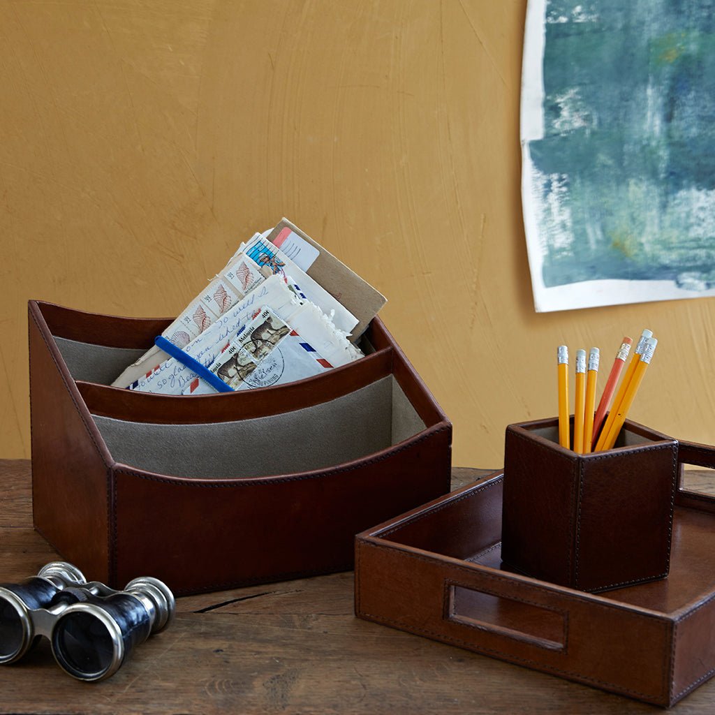Leather Hall Desk Set - Life of Riley