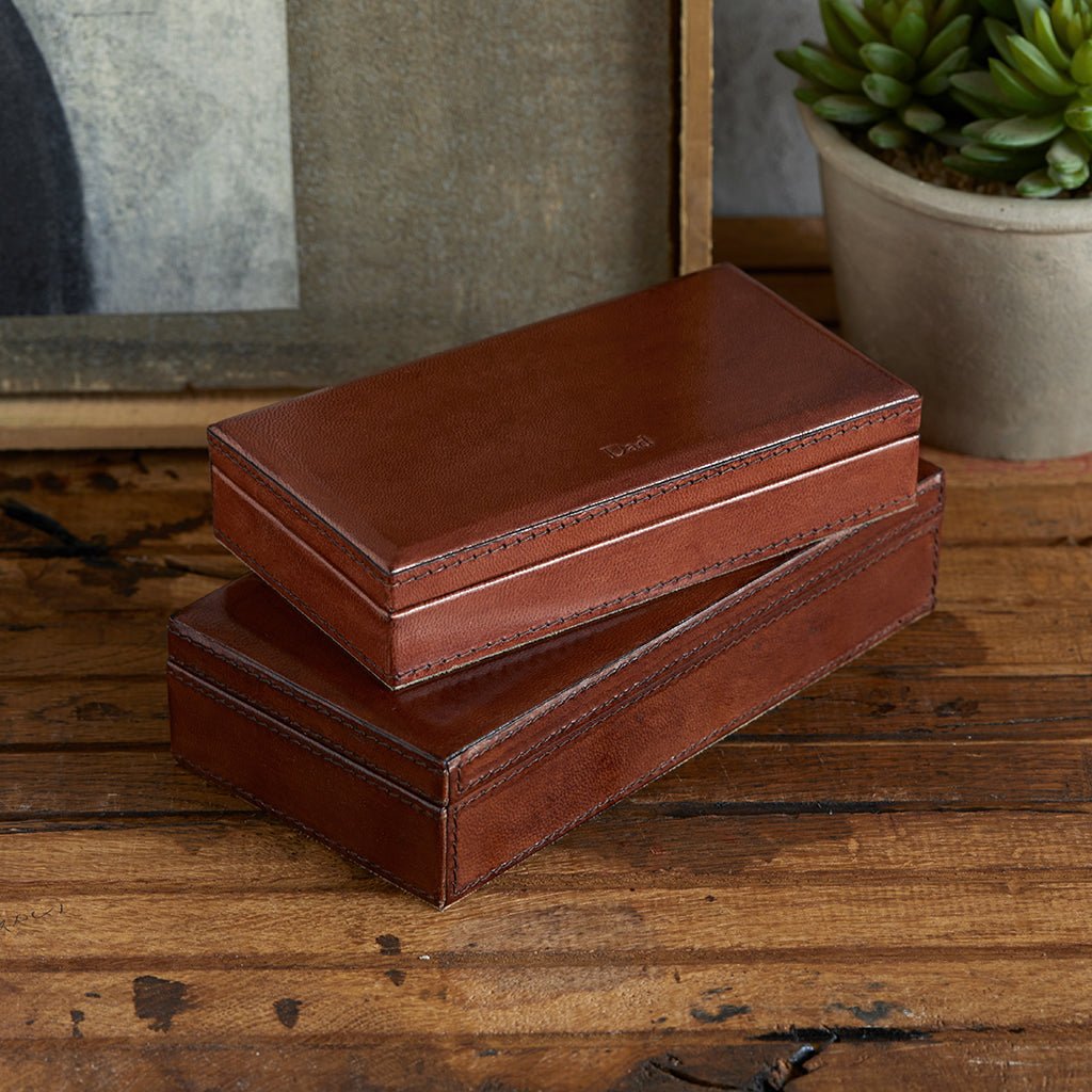 Leather Memento Box - Set Of Two - Small & Large - Life of Riley