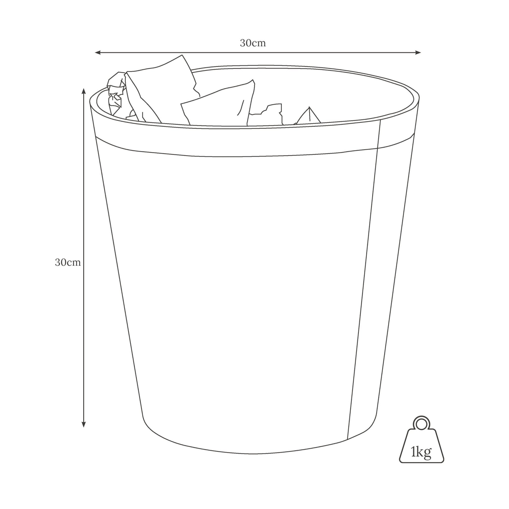 Leather Waste Paper Bin - Life of Riley