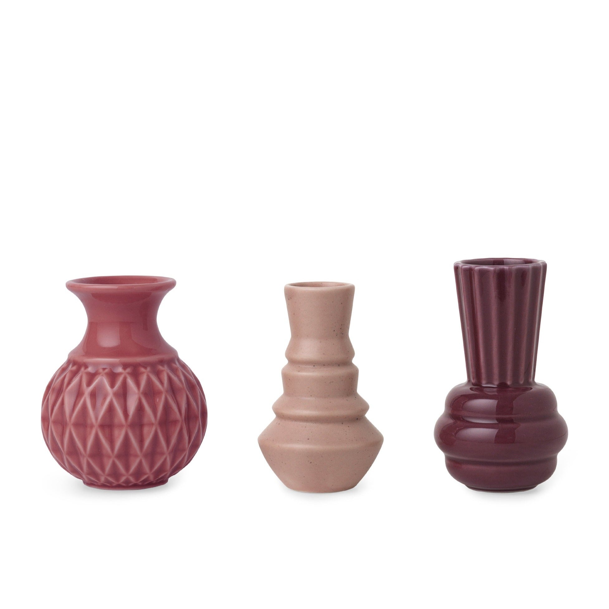 Samsurium Minibell - Set Of Three Vases - Rose - Life of Riley