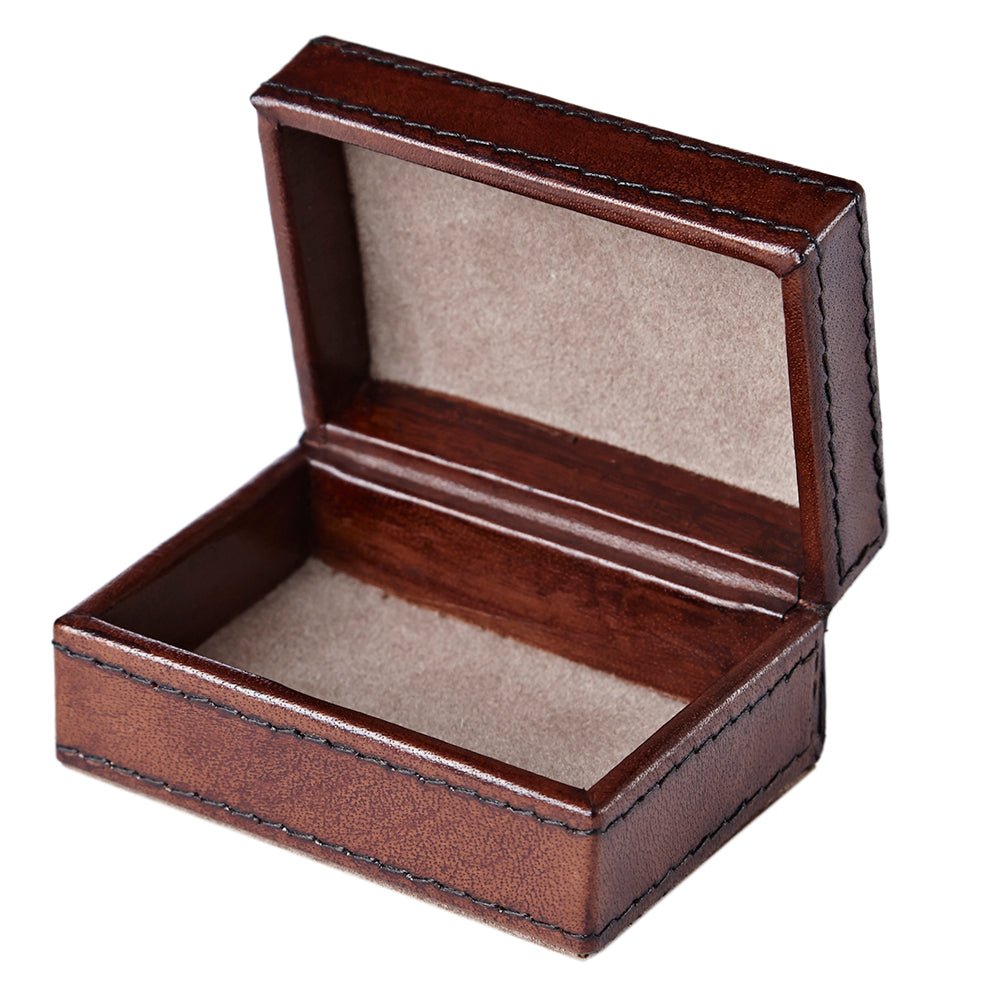 Seconds Personalised Leather Travel Cufflink Box - Life of Riley