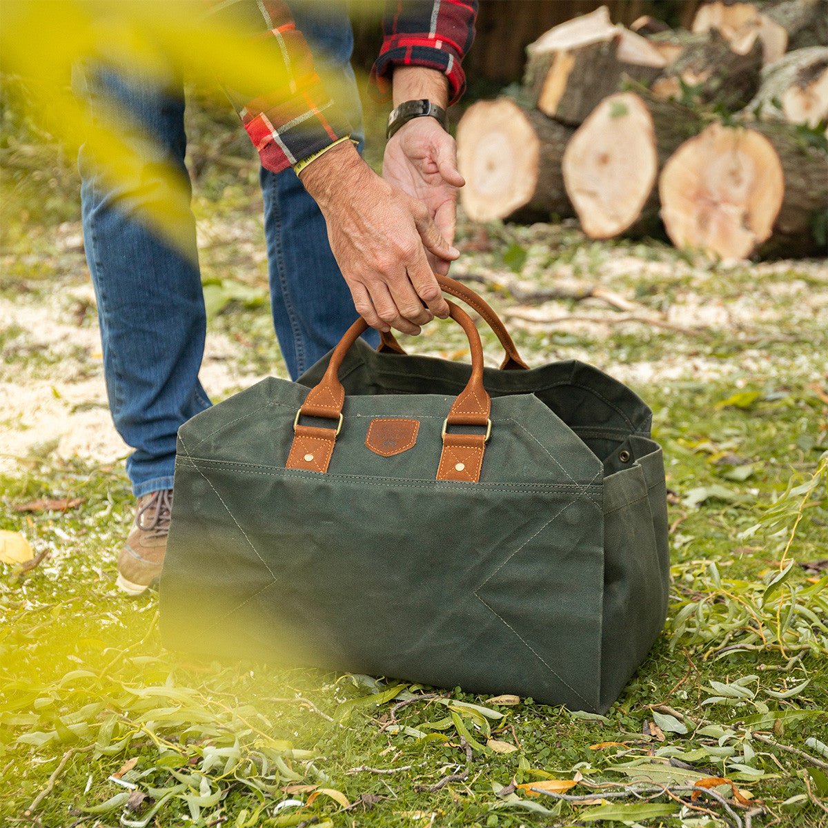 Waxed Canvas Craftwood 2 in 1 Log Bag - Life of Riley