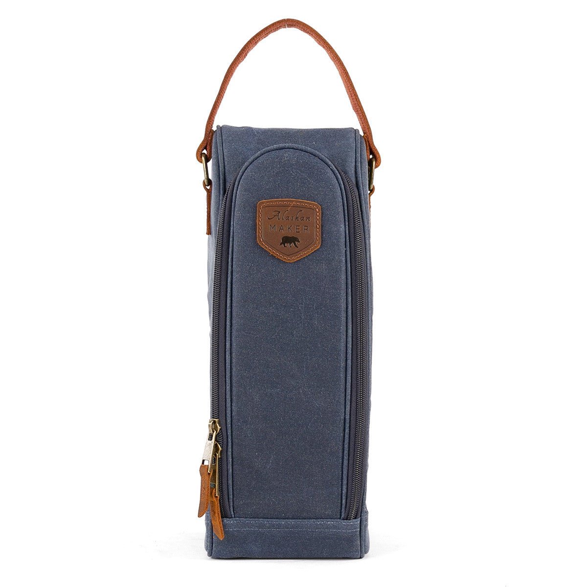 Waxed Canvas Insulated Bottle Bag & Glass Carrier - Life of Riley