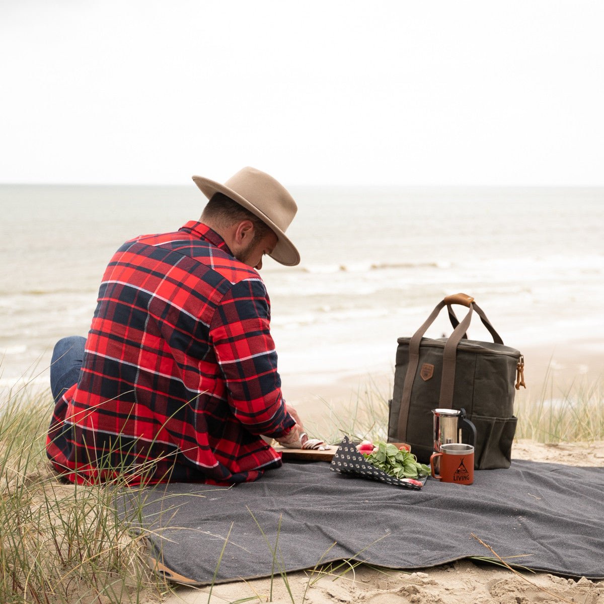 Waxed Canvas & Leather Picnic Rug - Life of Riley