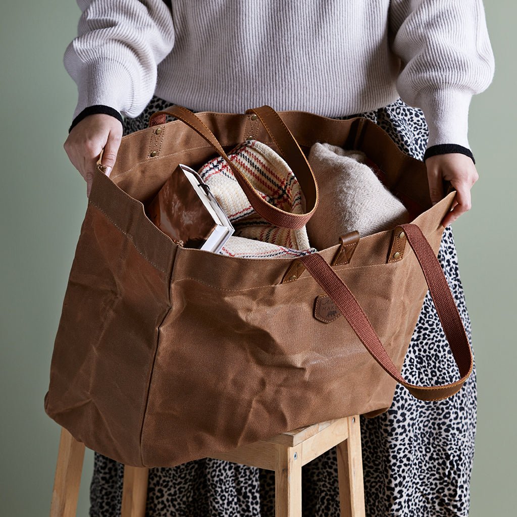 Waxed Canvas Tote Bag - Life of Riley
