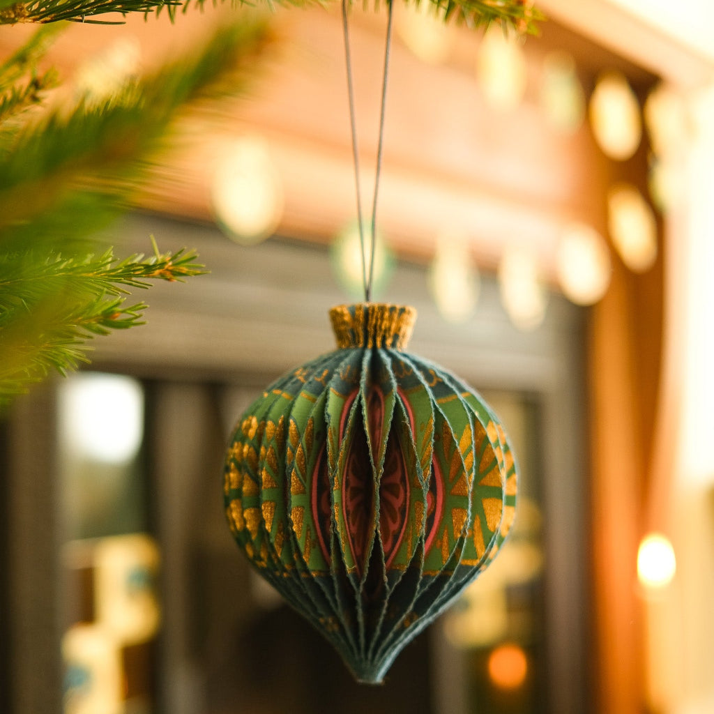 Honeycomb Bauble - Blue