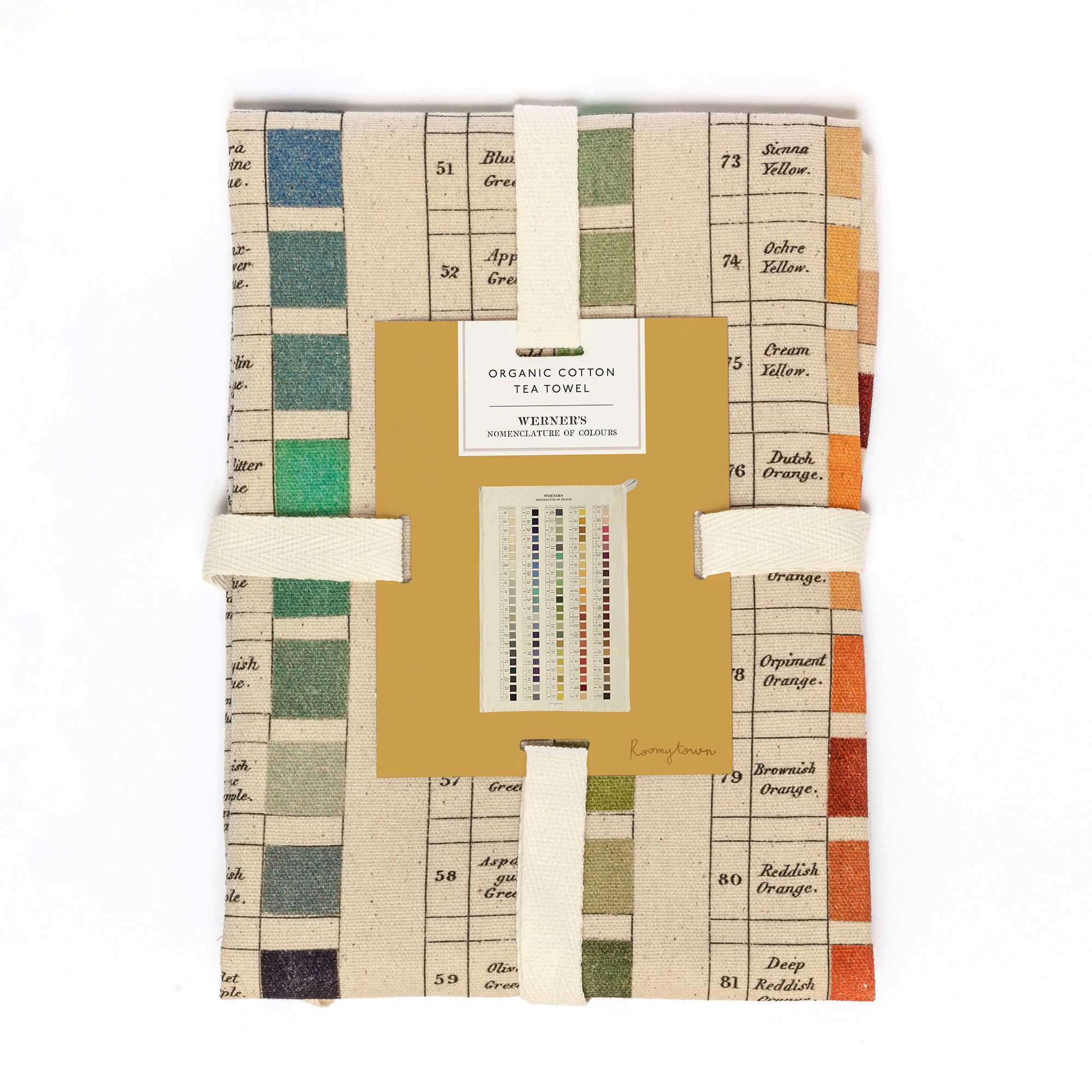 Organic Cotton Tea Towel - Werner's Nomenclature of Colours