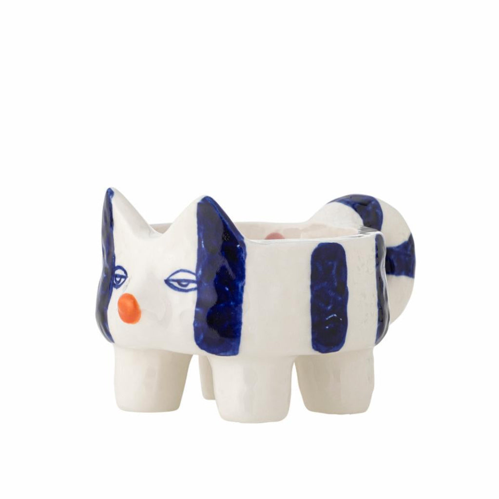 Blue and White Caty Candle Holder