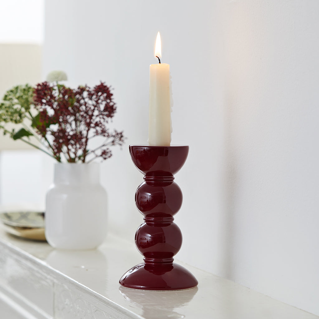 cherry candle stick holder