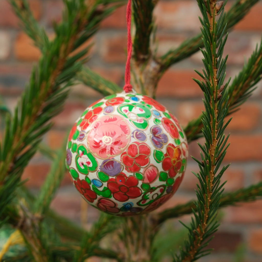 Bauble - Crimson Flowers