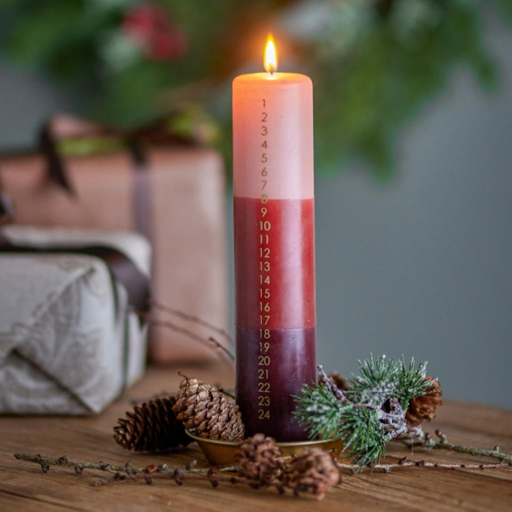Red Dip Dye Candle
