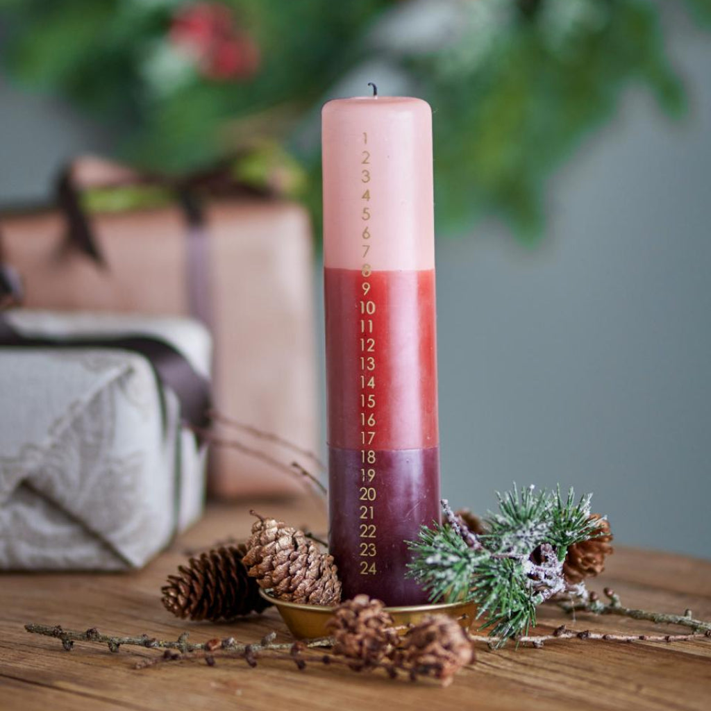 Dip Dye Candle Red