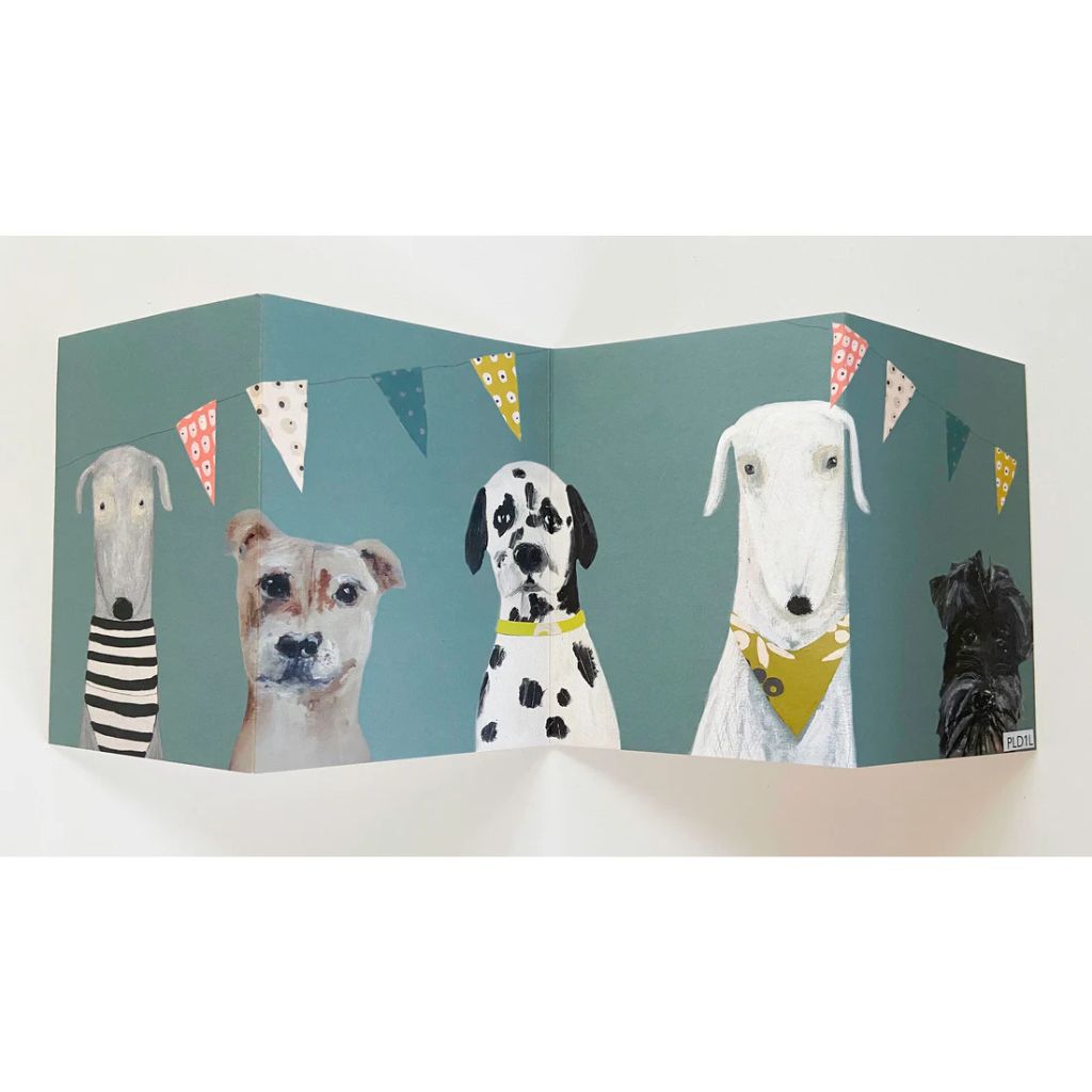 Dog Party Concertina Card