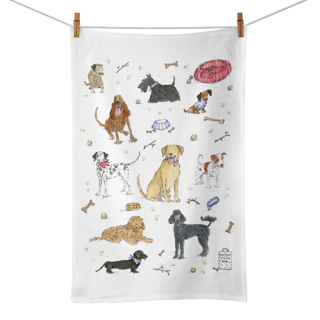 All the Dogs Tea Towel