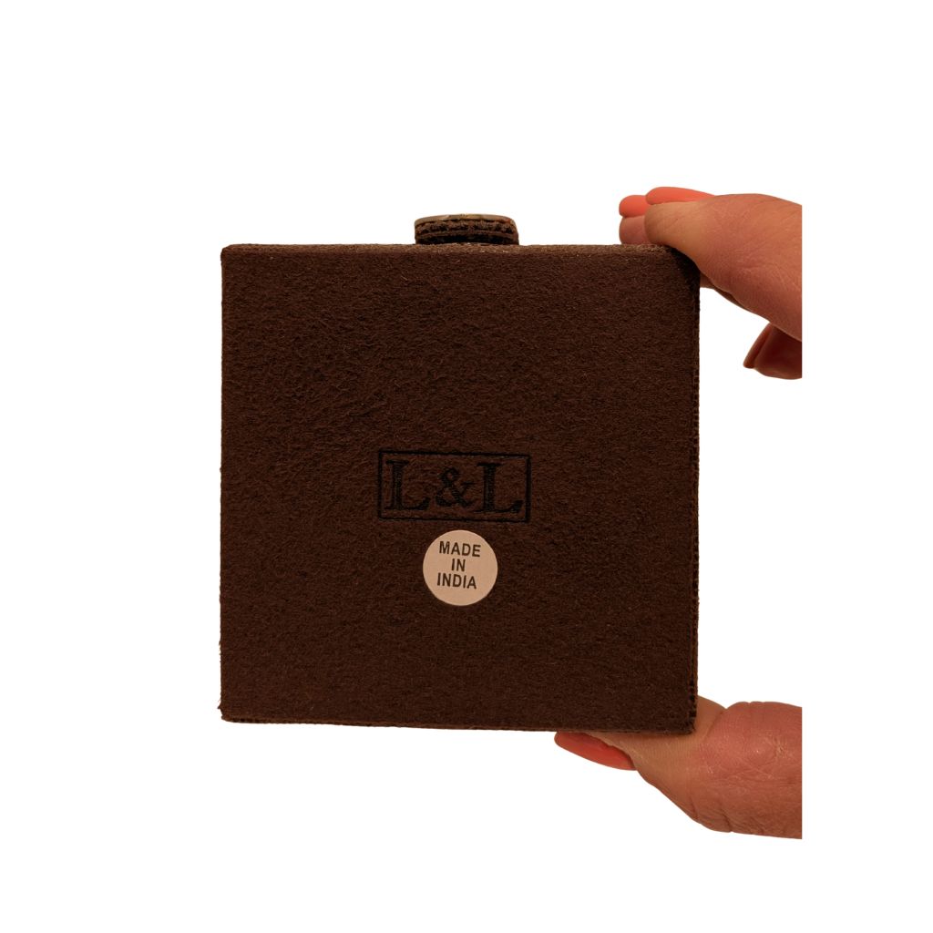 Special Purchase - Square Chocolate Croc Leather Trinket Box