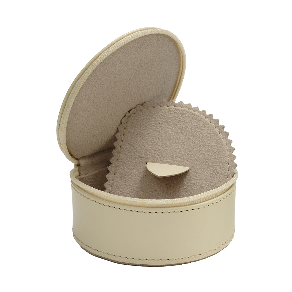 Special Purchase - Ivory Leather Travel Trinket Box