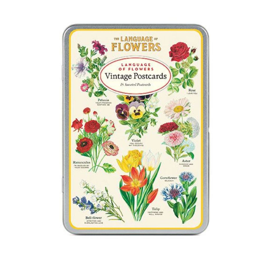 language of flowers postcards