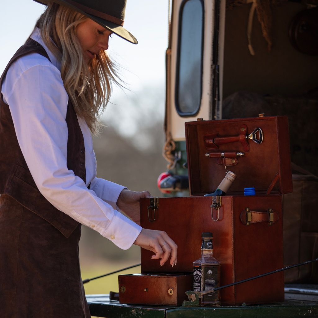 Leather Drinks Box - Integral Ice Bucket