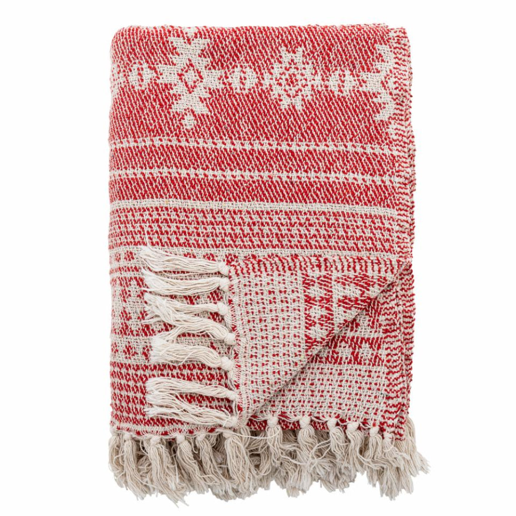 Red Oia Throw