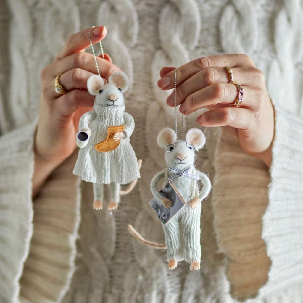Peo Ornament - White Wool