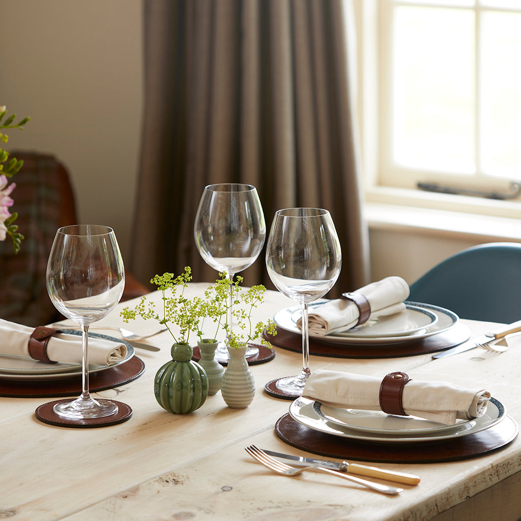 Leather Round Place Setting