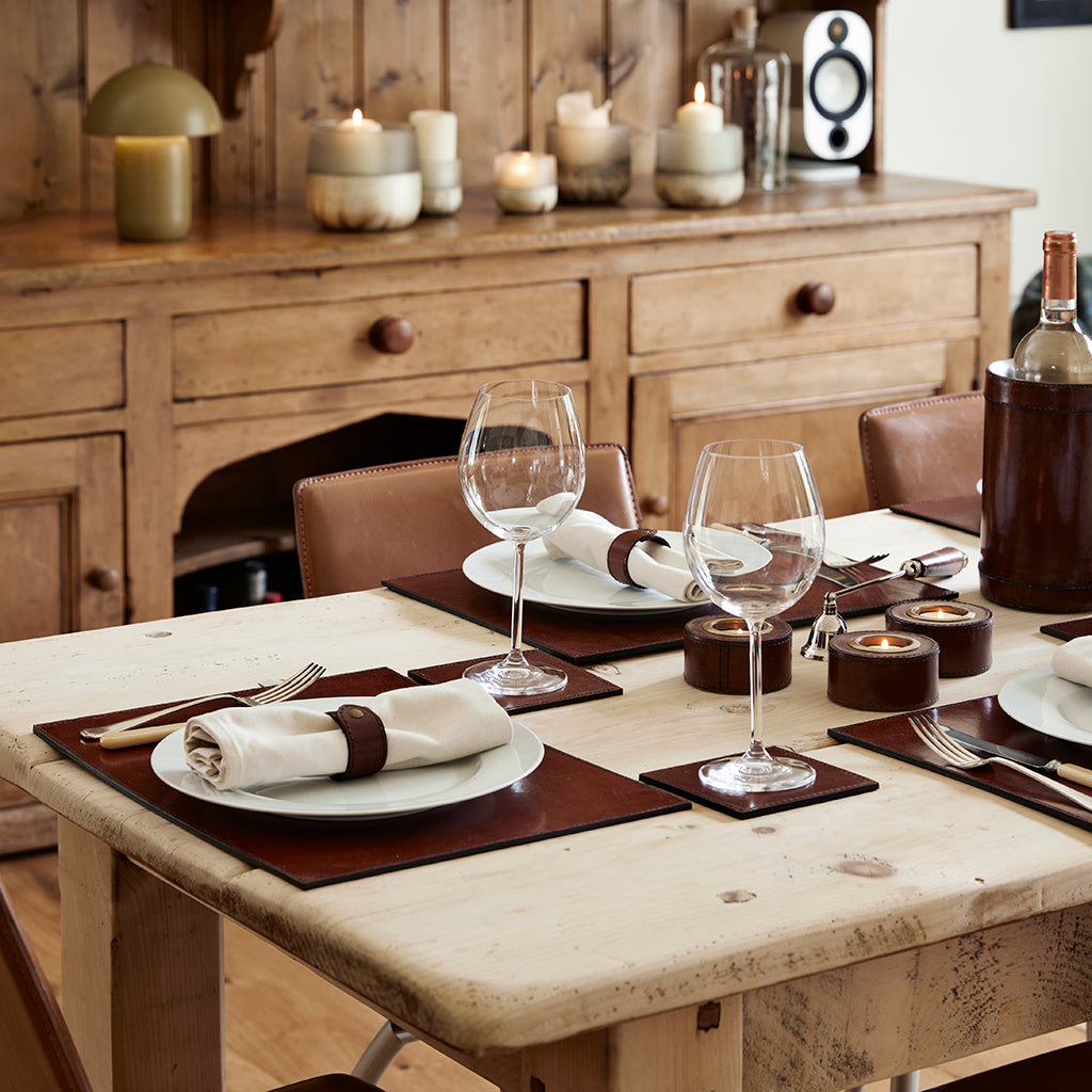 Leather Rectangle Place Setting