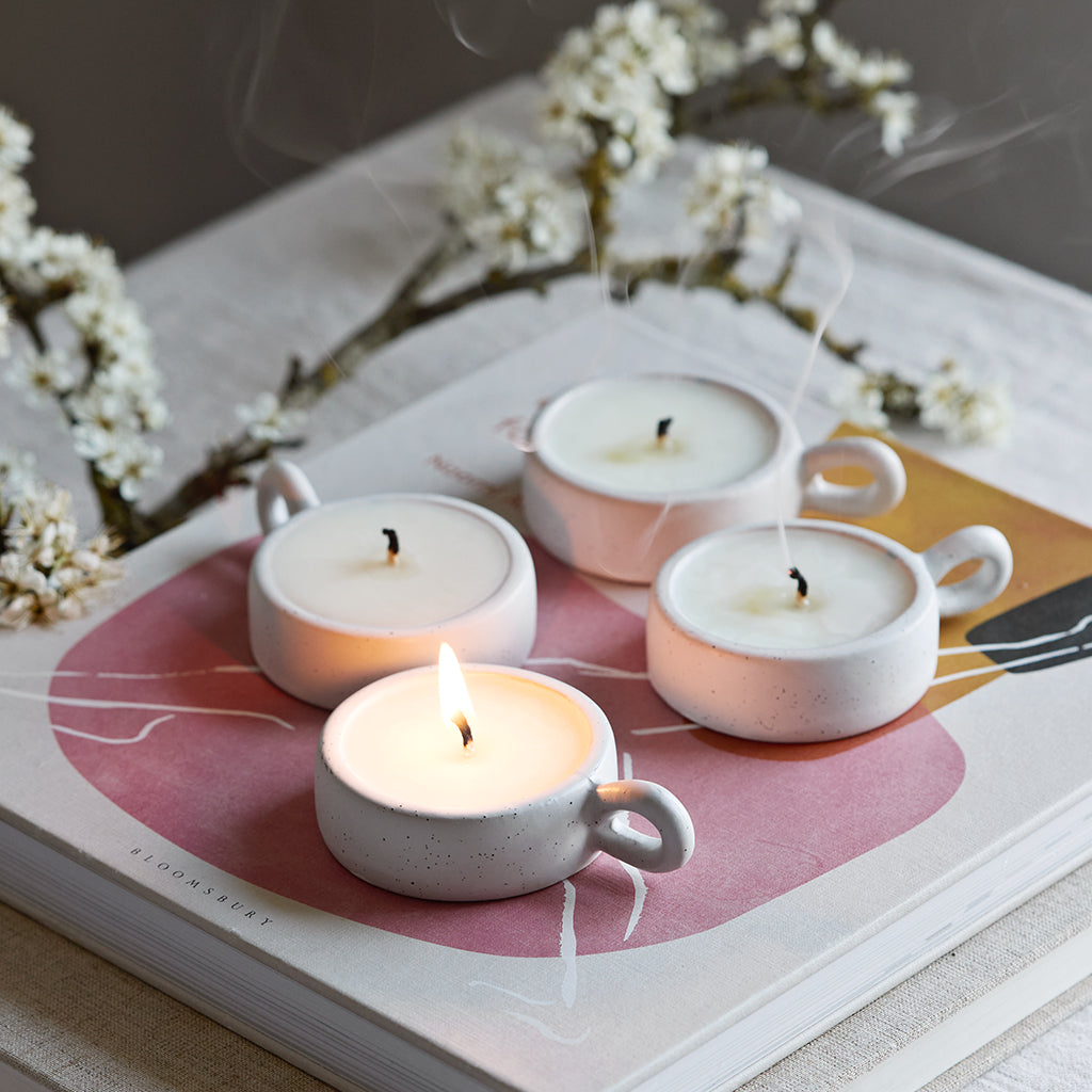 Scandi Tea Lights - Box of Four - Matcha