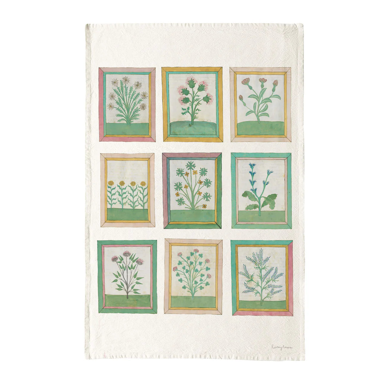 Open Tea Towel - Book of Herbs