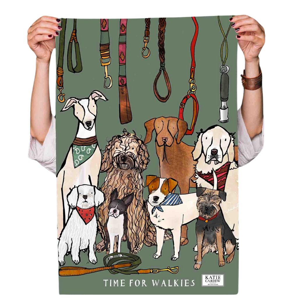 Walkies Tea Towel