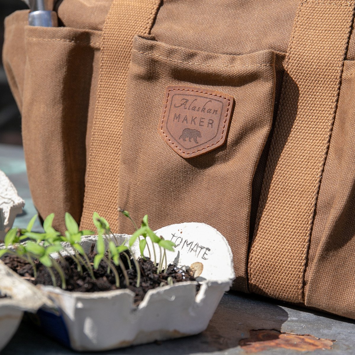 Waxed Canvas Gardening Bag